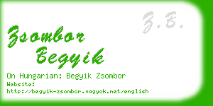 zsombor begyik business card